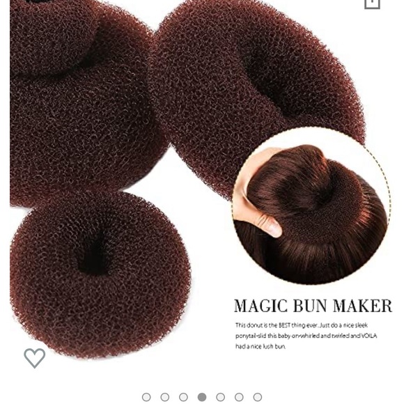 Pack of 4 hair donut buns, sizes in photo (not included 9cmx3.54 inches) - Picture 3 of 5